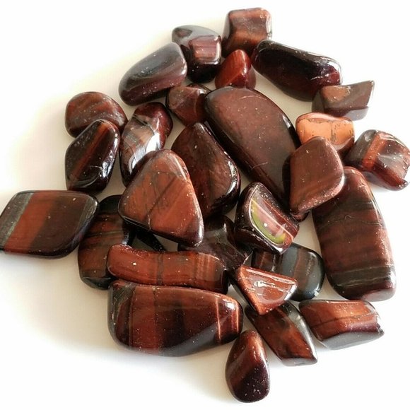 1 lb Tumbled Red Tigers Eye Gemstone Crystals 190-220 Stones Gem Rock Specimens - Picture 6 of 6